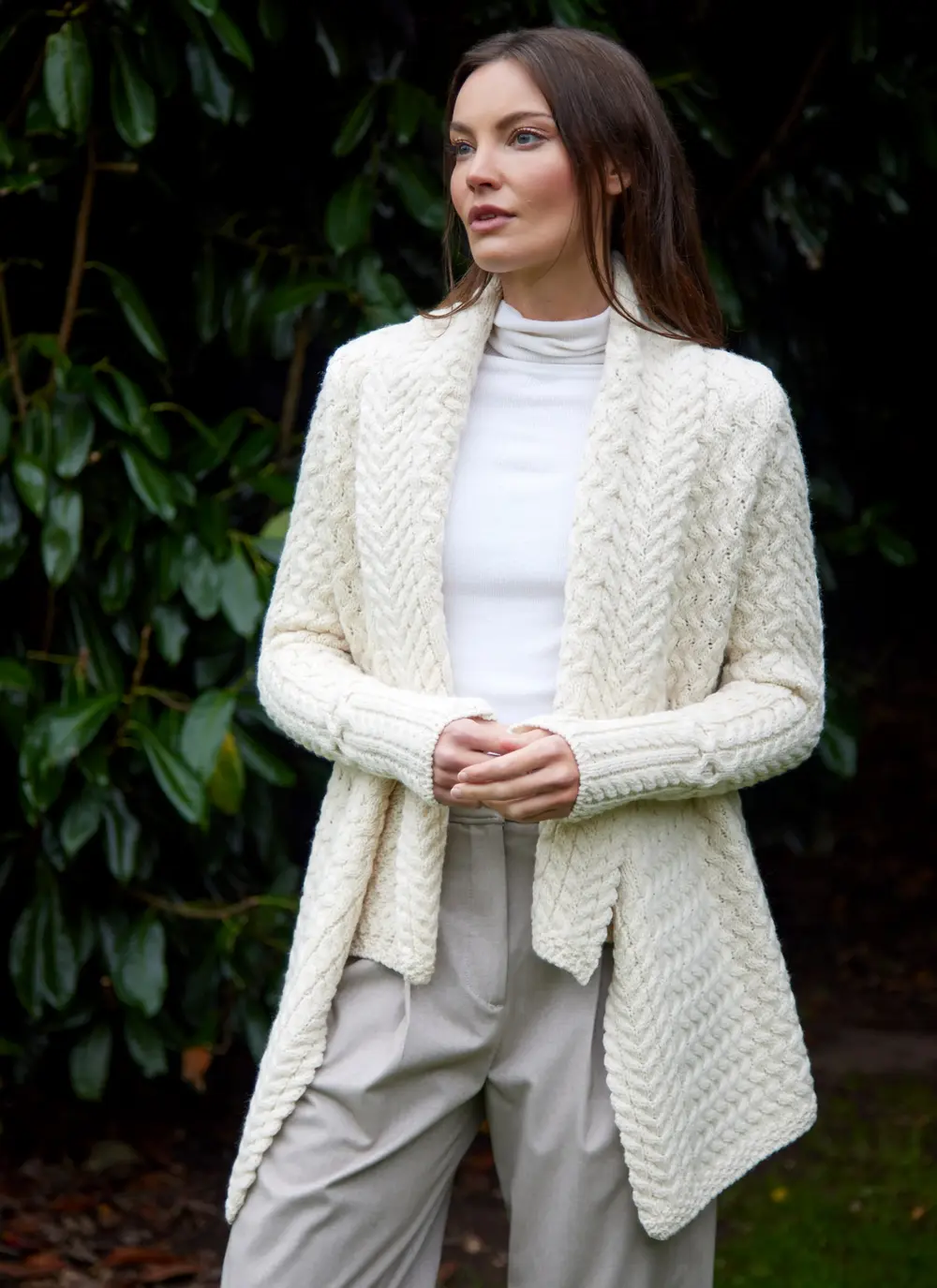 Glenross Aran Waterfall Cardigan