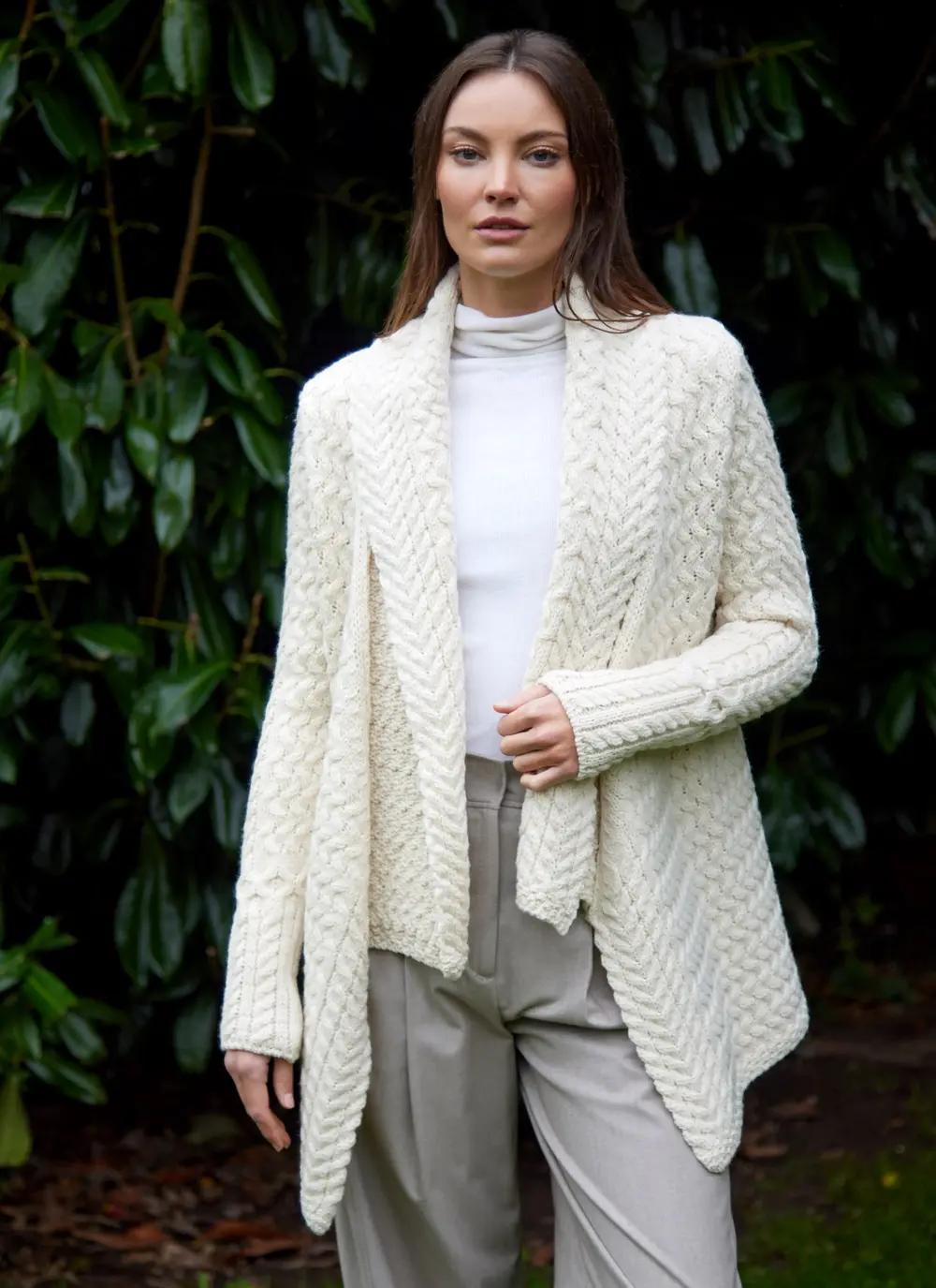 Glenross Aran Waterfall Cardigan