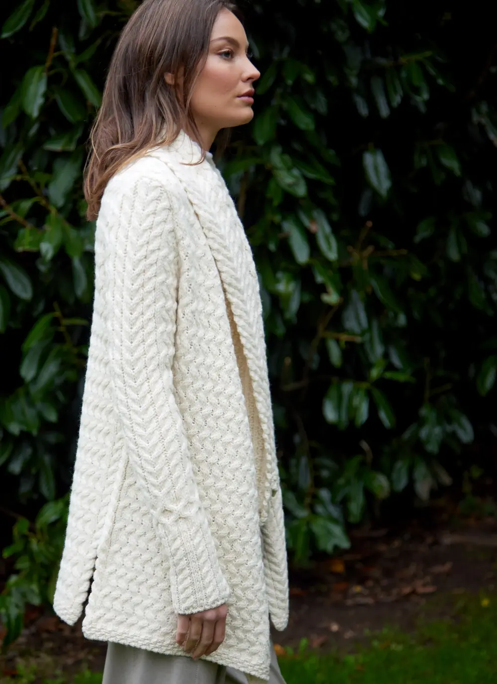 Glenross Aran Waterfall Cardigan