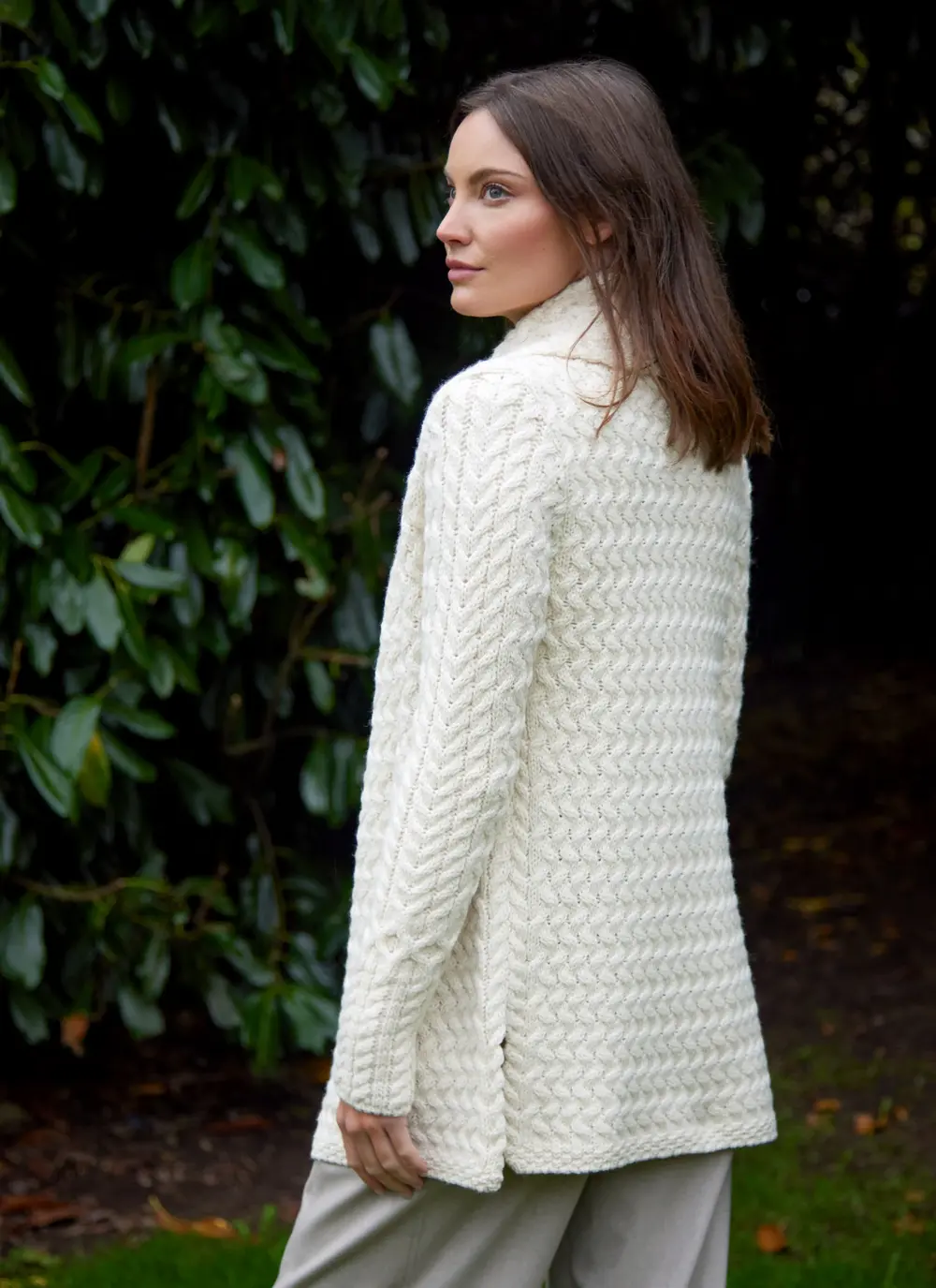 Glenross Aran Waterfall Cardigan