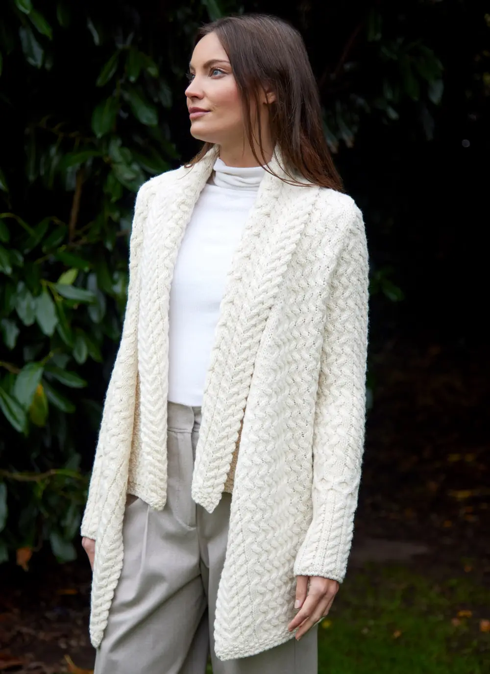 Glenross Aran Waterfall Cardigan