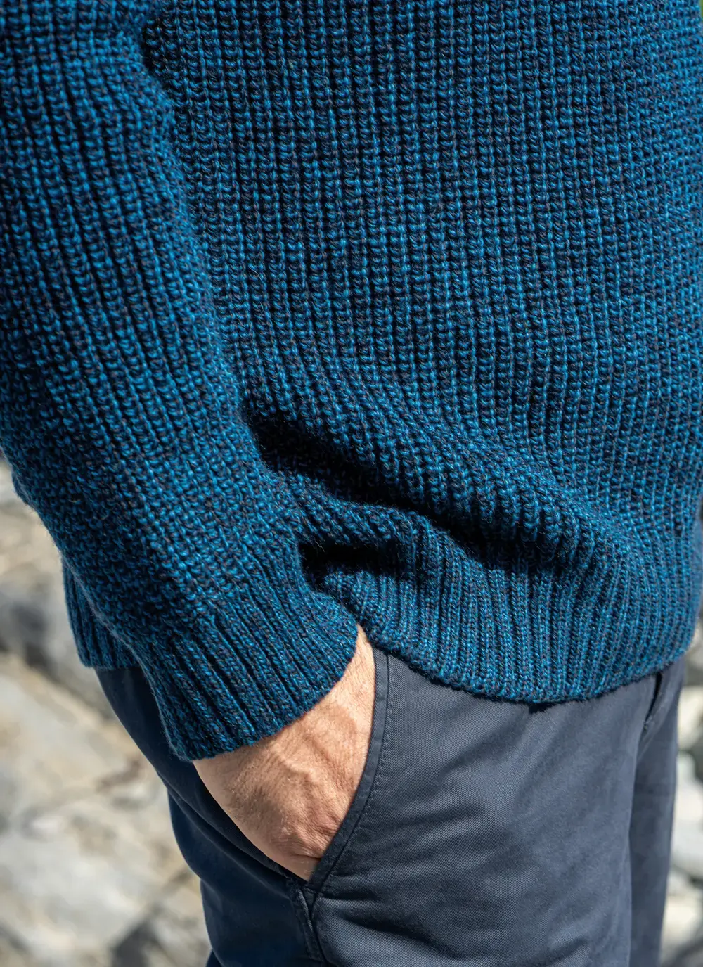 Ribbed Zip Neck Troyer Sweater