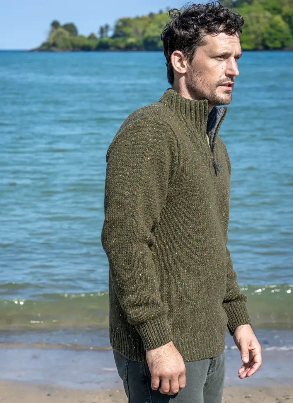 Glenstone Contrast 1/2 Zip Sweater