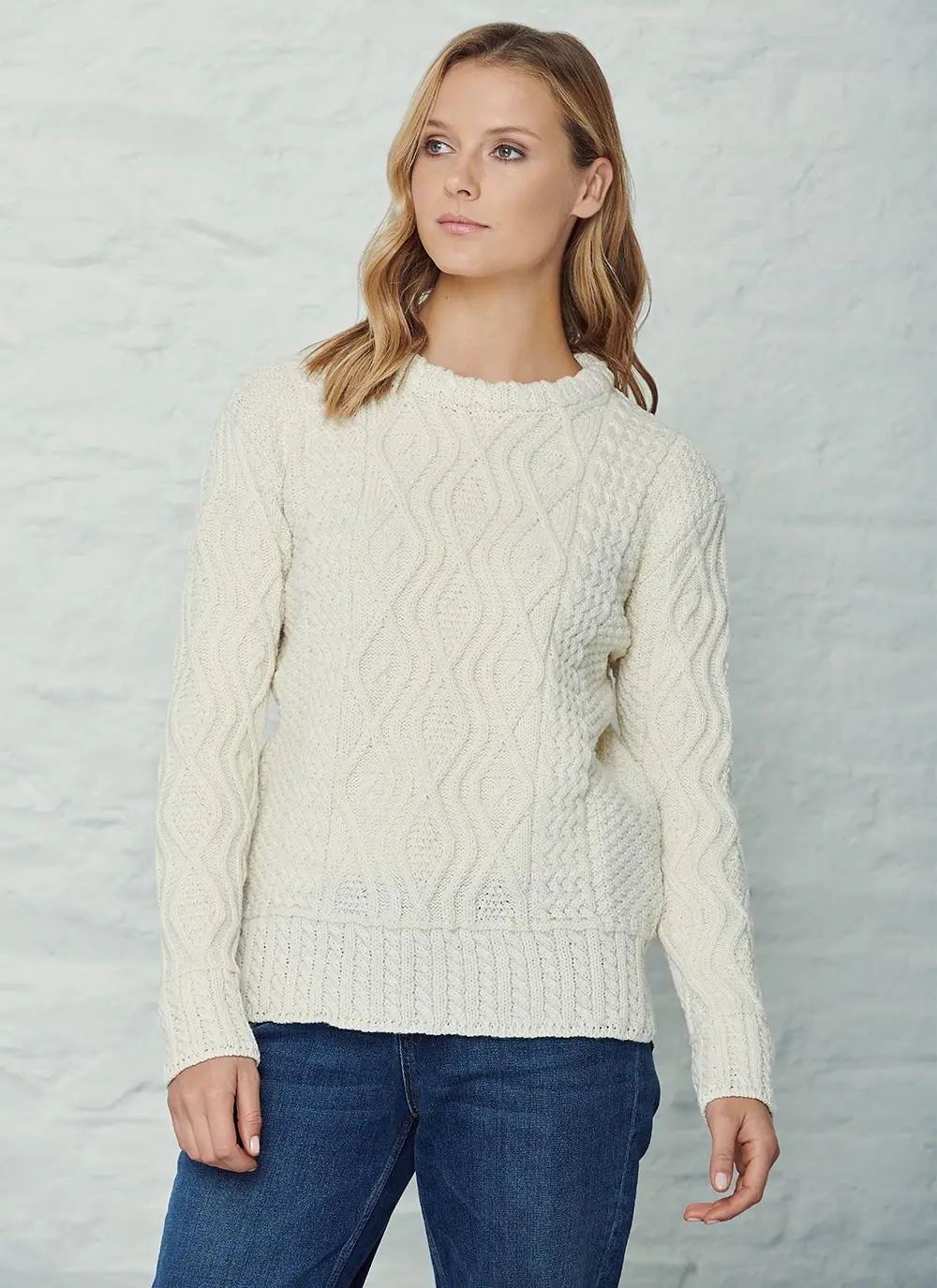 Ide Aran Crew Neck Sweater