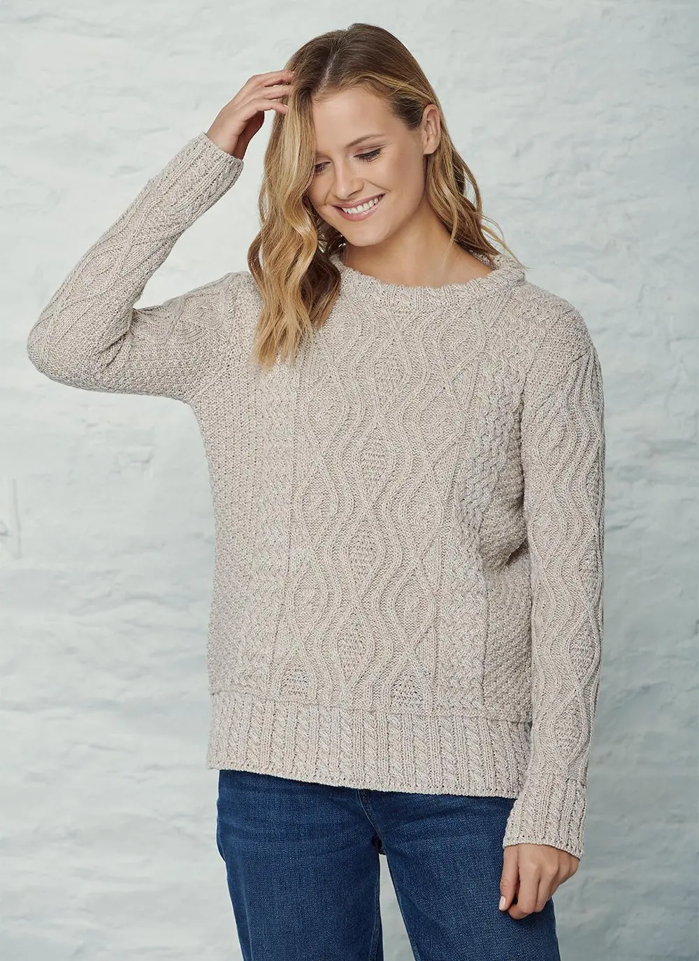 Ide Aran Crew Neck Sweater