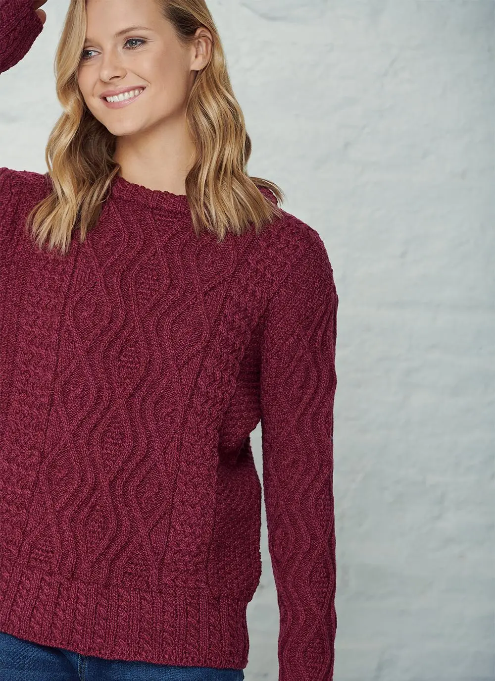Ide Aran Crew Neck Sweater