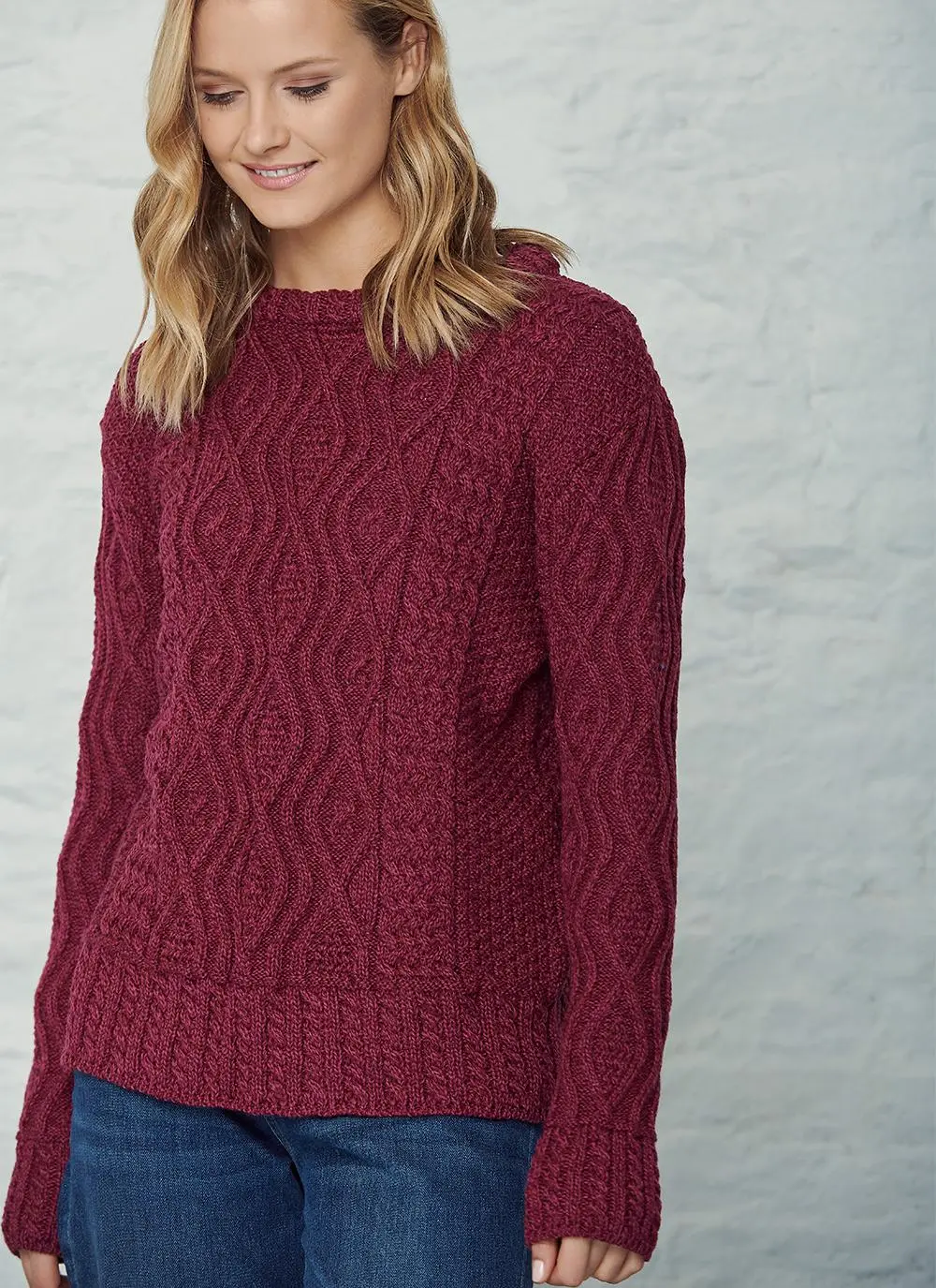 Ide Aran Crew Neck Sweater