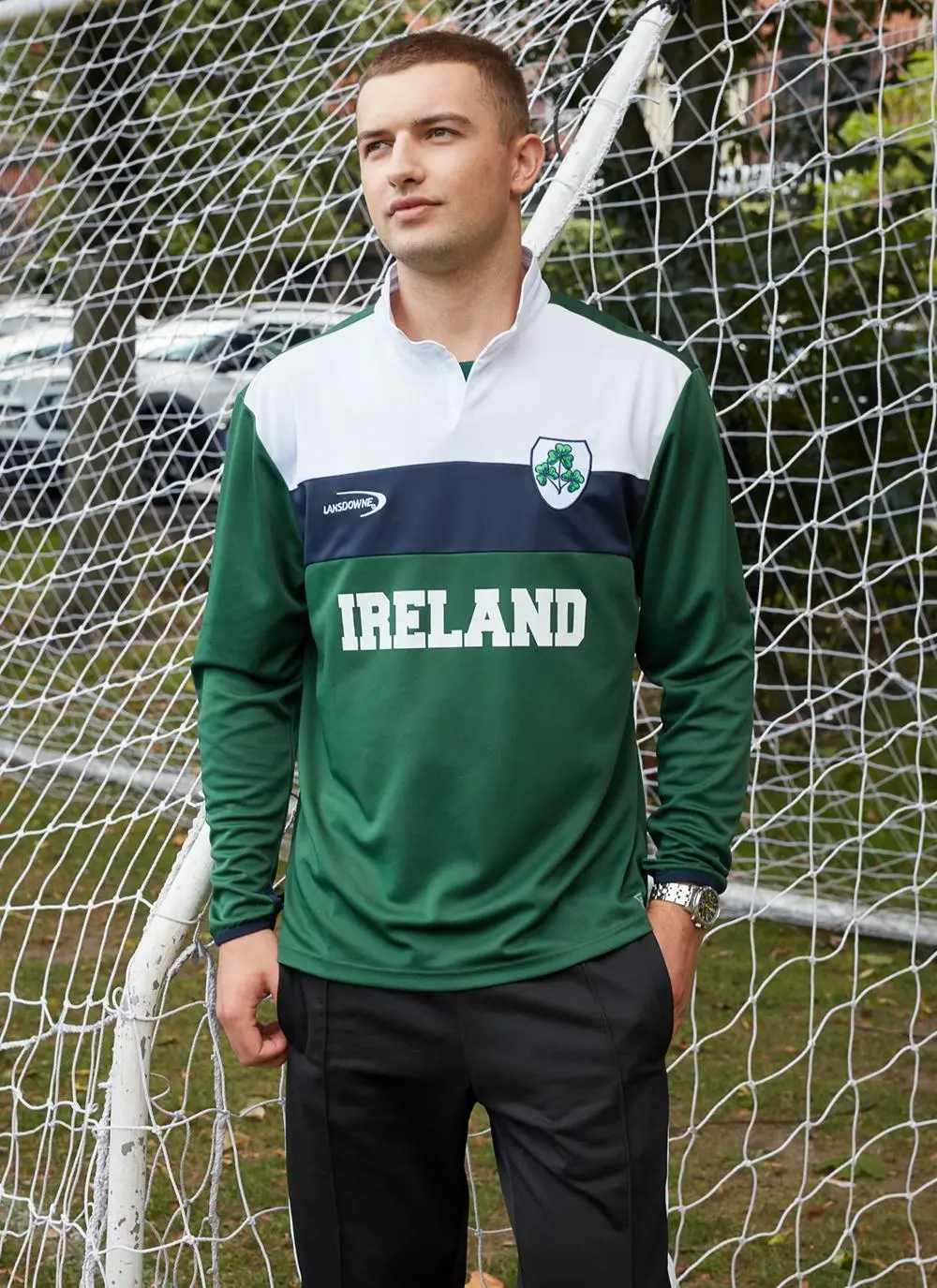 Ireland Three Shamrock Performance Rugby Shirt