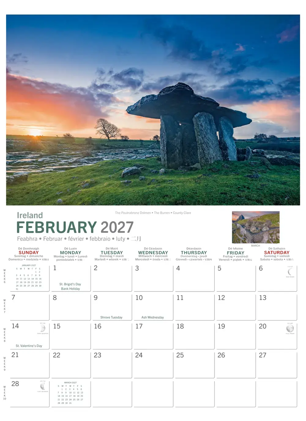 Ireland's Ancient Heritage 2027 Calendar