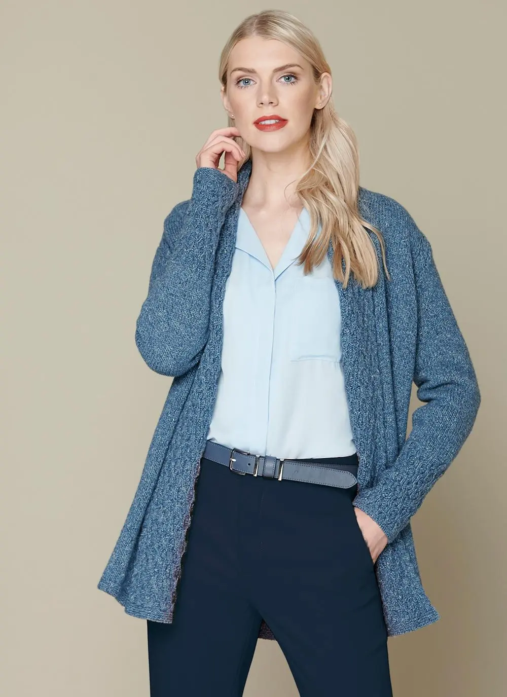 Wool Cashmere Luxe Collar Cardigan