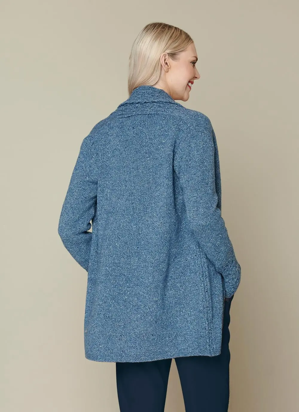 Wool Cashmere Luxe Collar Cardigan | Blarney