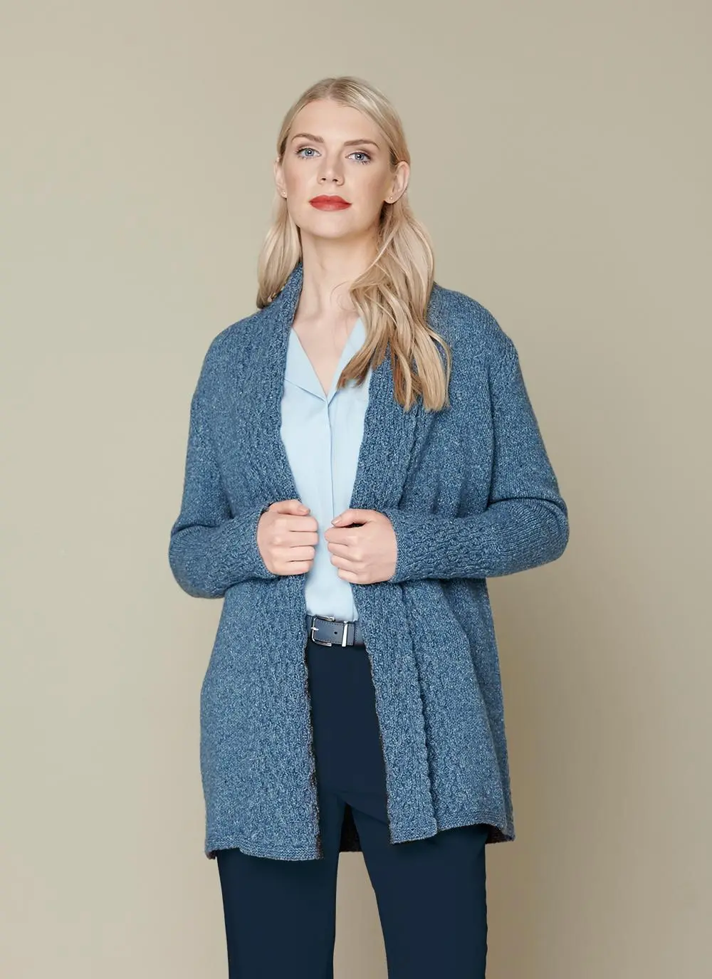 Wool Cashmere Luxe Collar Cardigan | Blarney