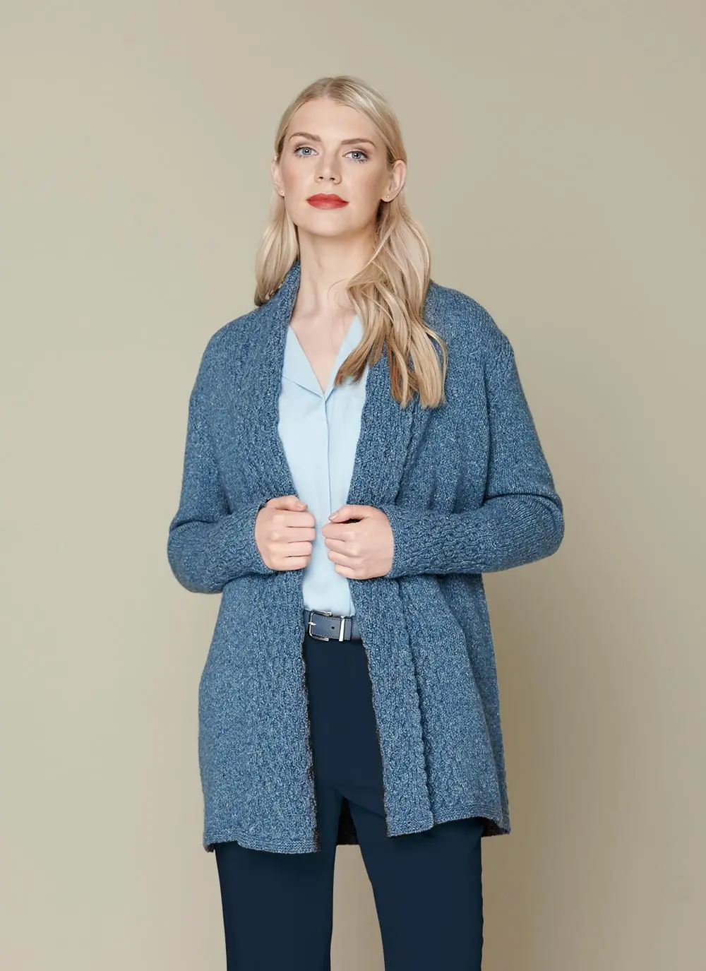 Wool Cashmere Luxe Collar Cardigan