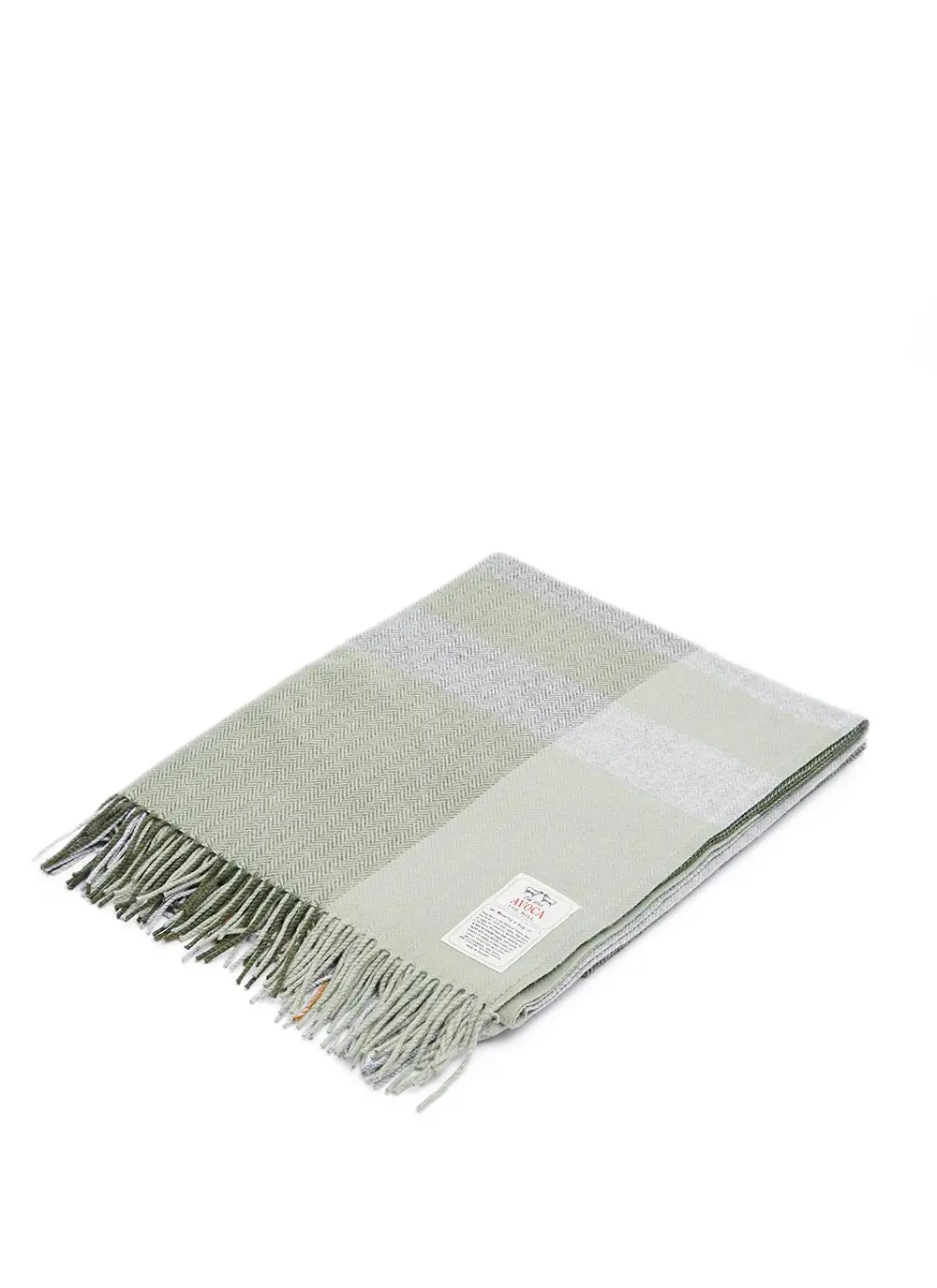 Irish Bug Green Cashmere Throw