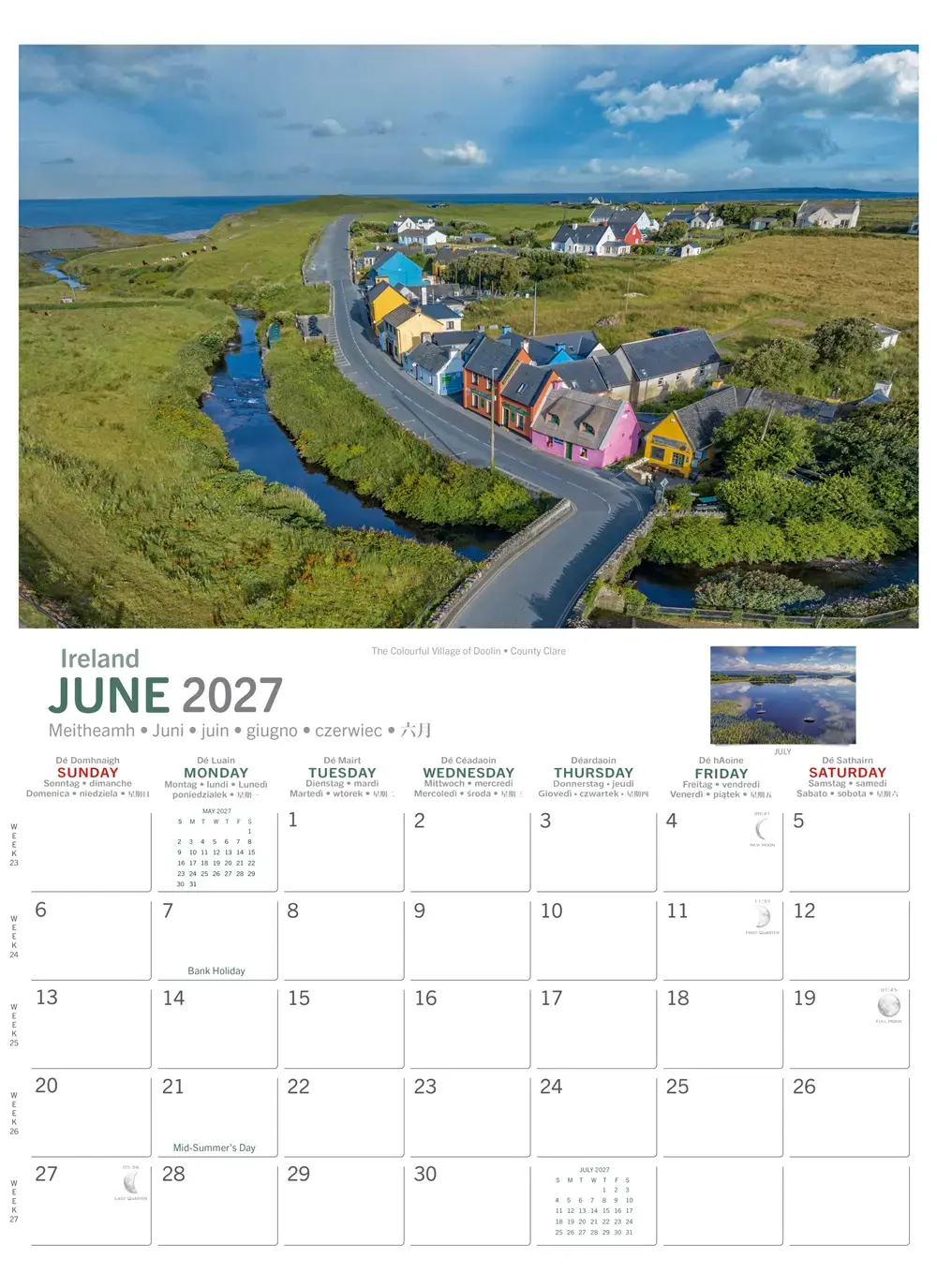 Irish Landscapes Bird's Eye View 2027 Calendar