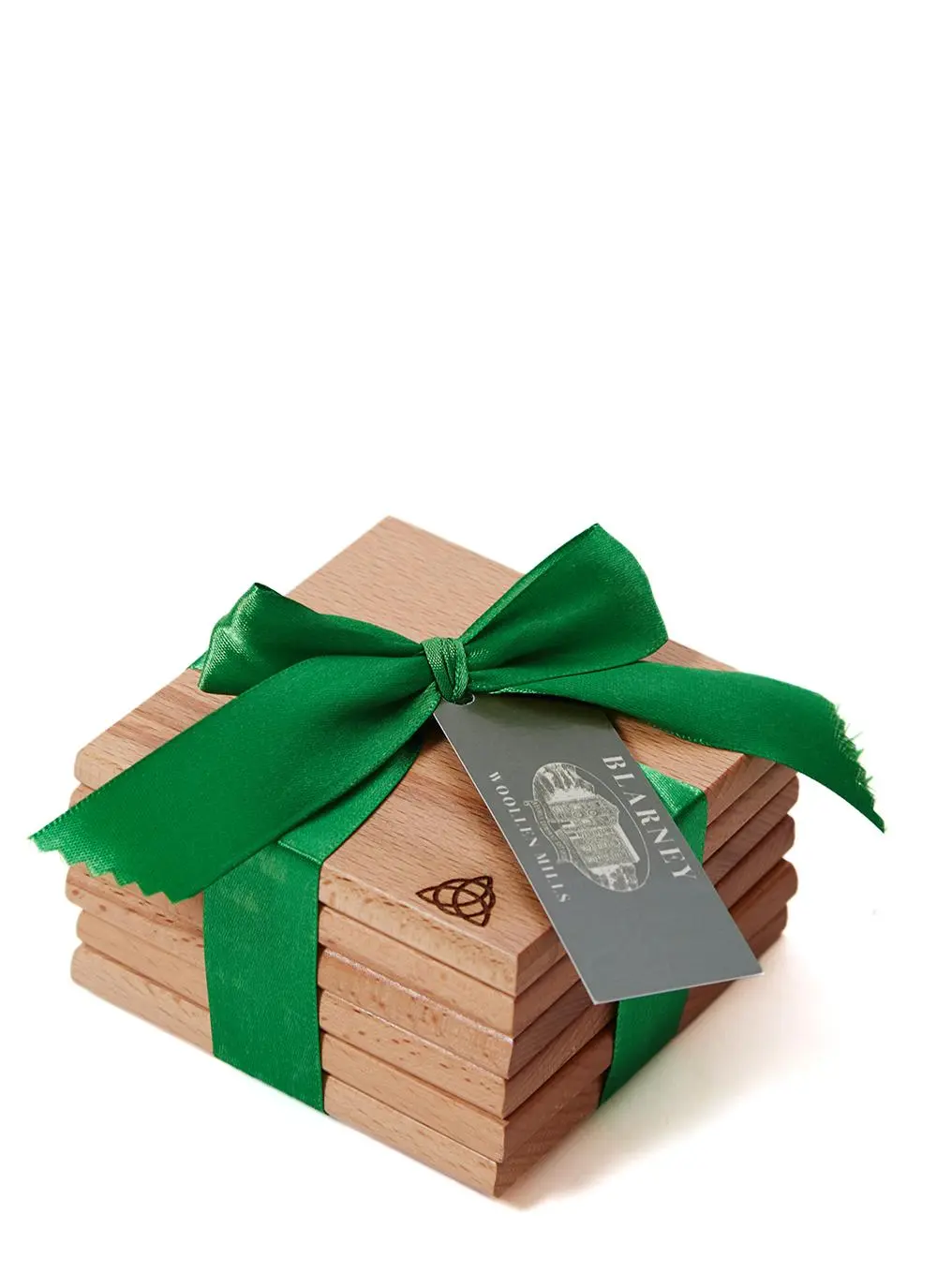 Irish Trinity Knot Beech Coasters Set of 6