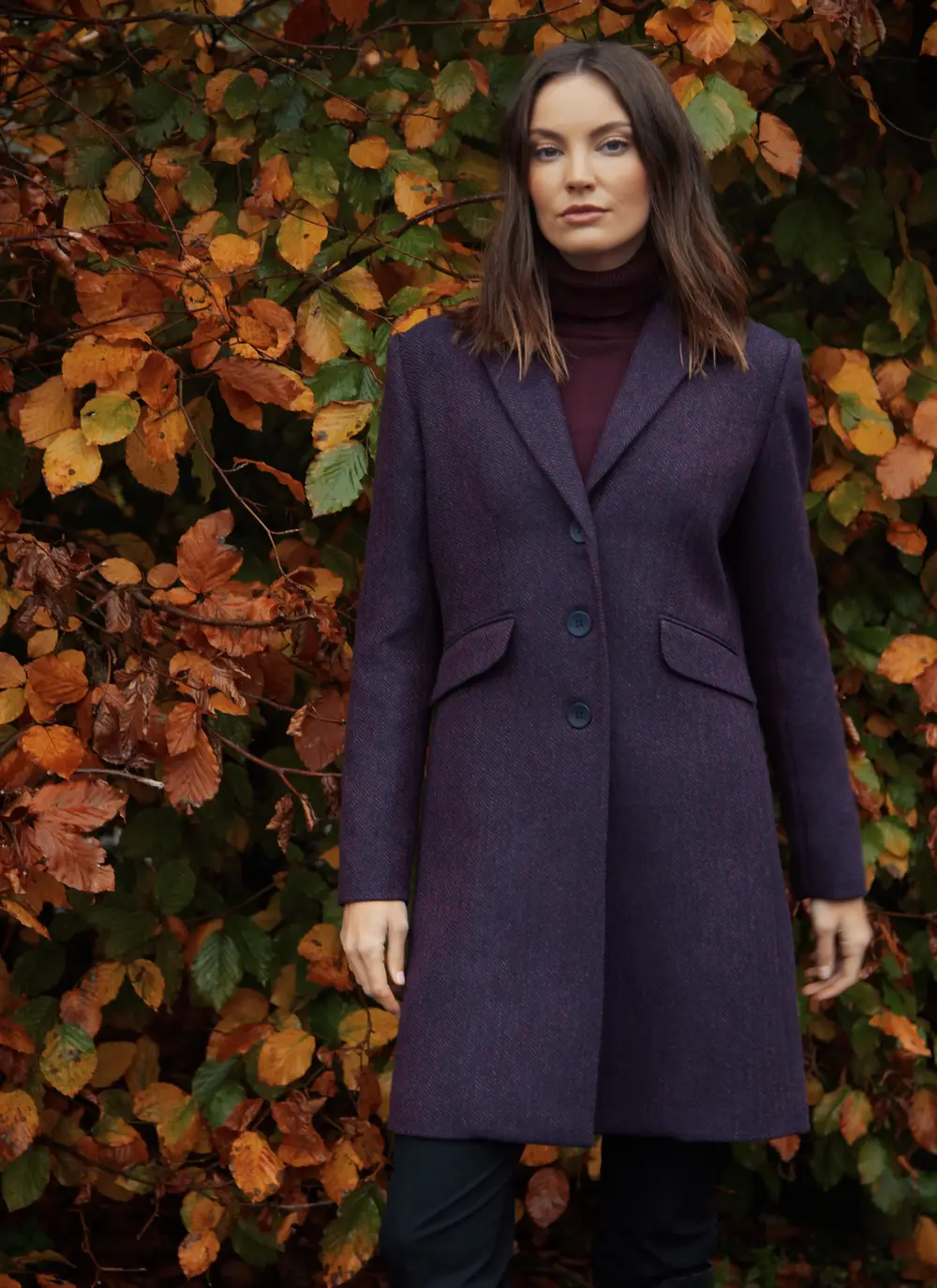 Irish Tweed Mid-Length Coat