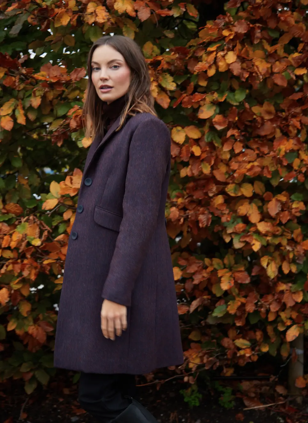 Irish Tweed Mid-Length Coat