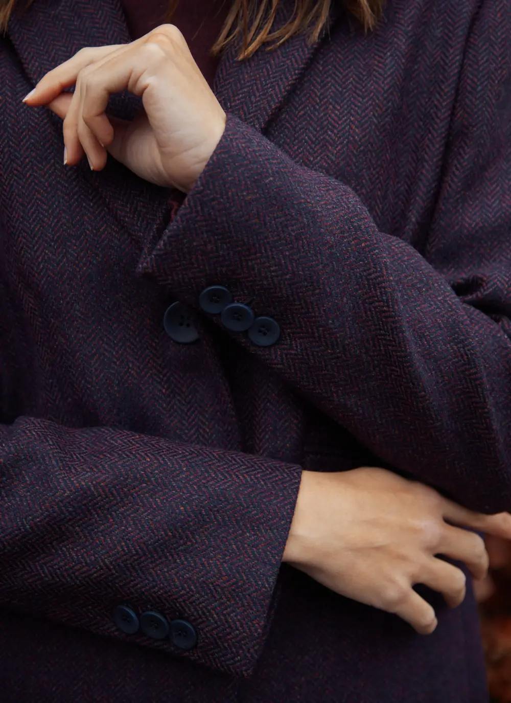 Irish Tweed Mid-Length Coat