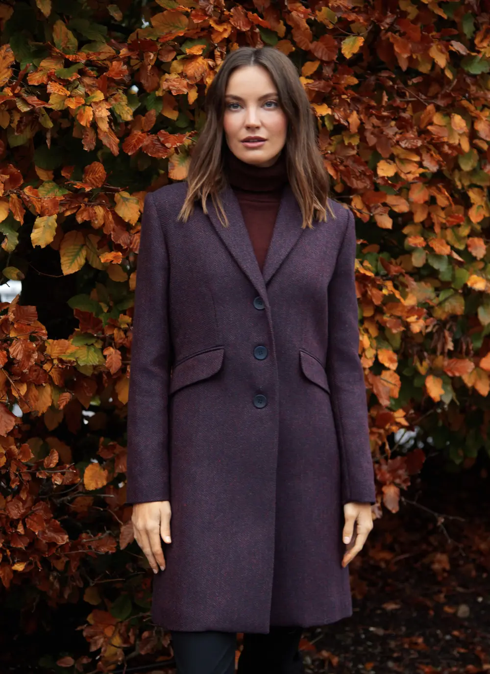 Irish Tweed Mid-Length Coat