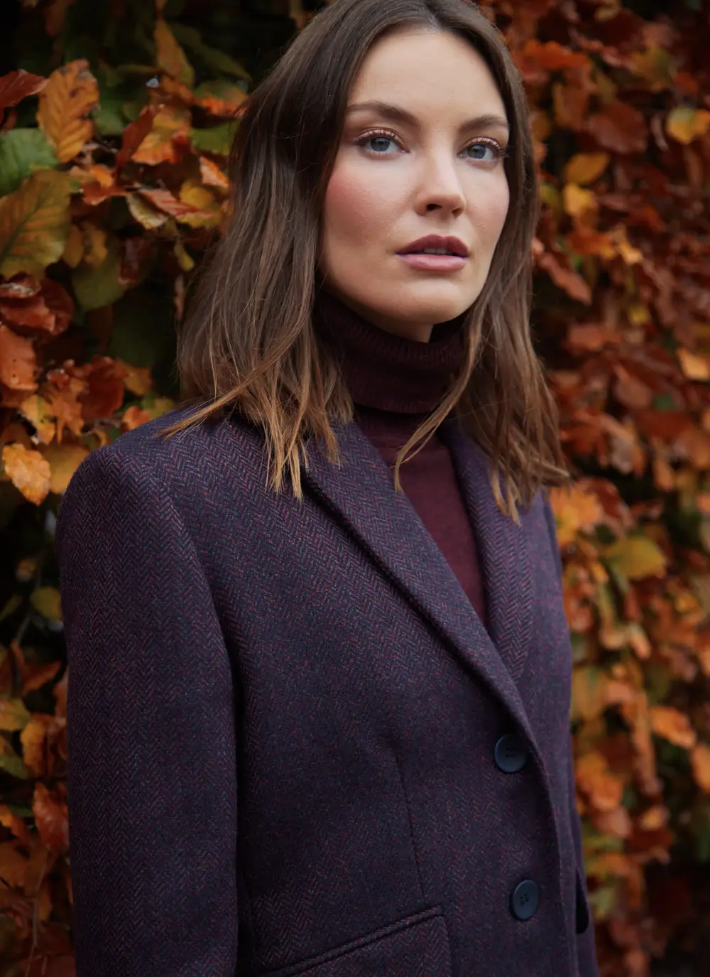 Irish Tweed Mid-Length Coat