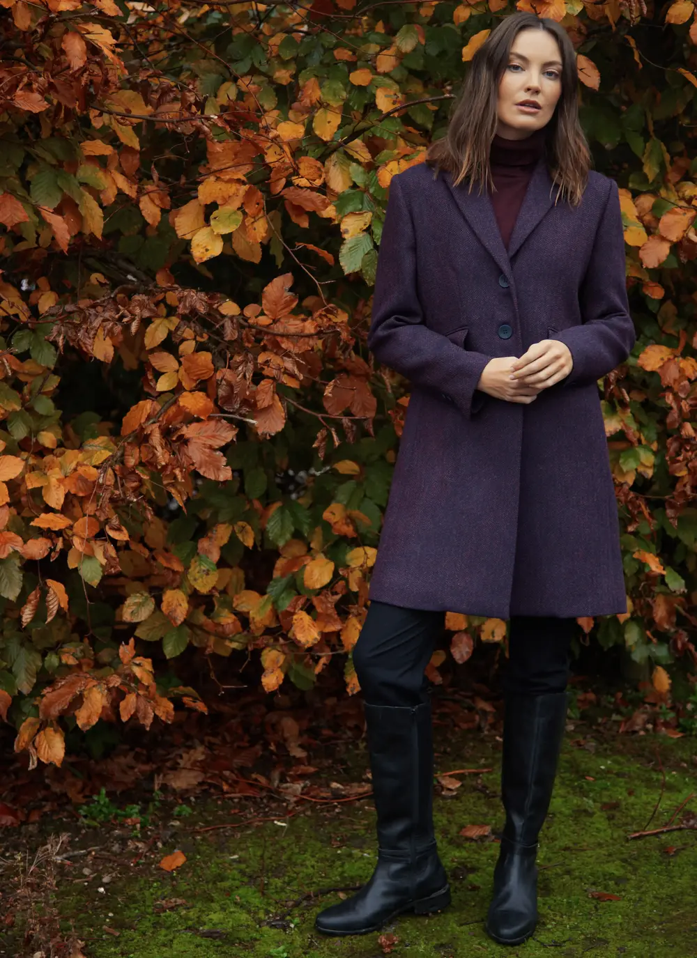Irish Tweed Mid-Length Coat