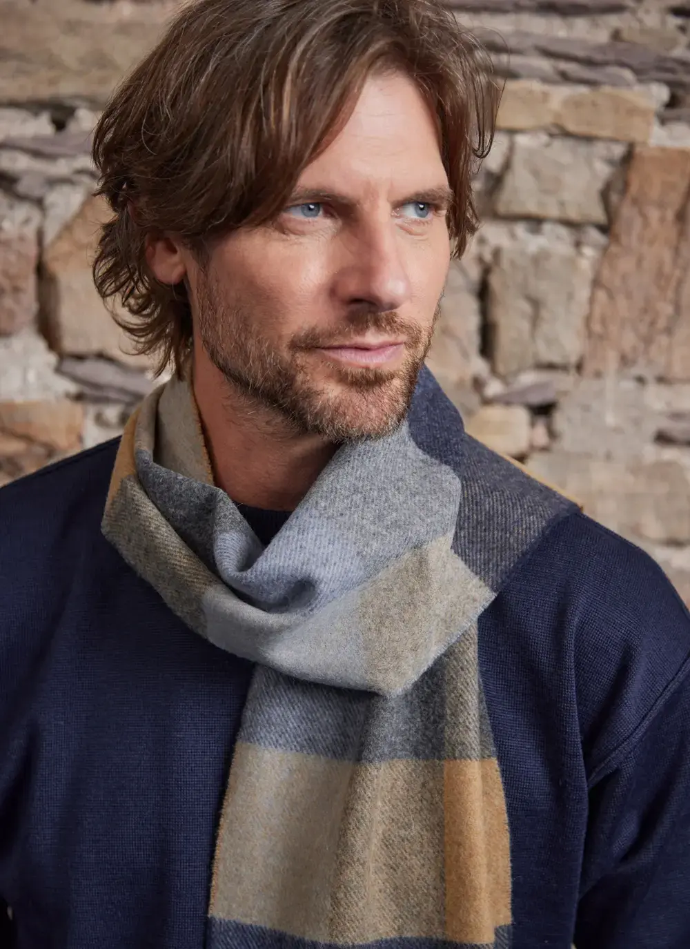Long Lambswool Fringed Scarf