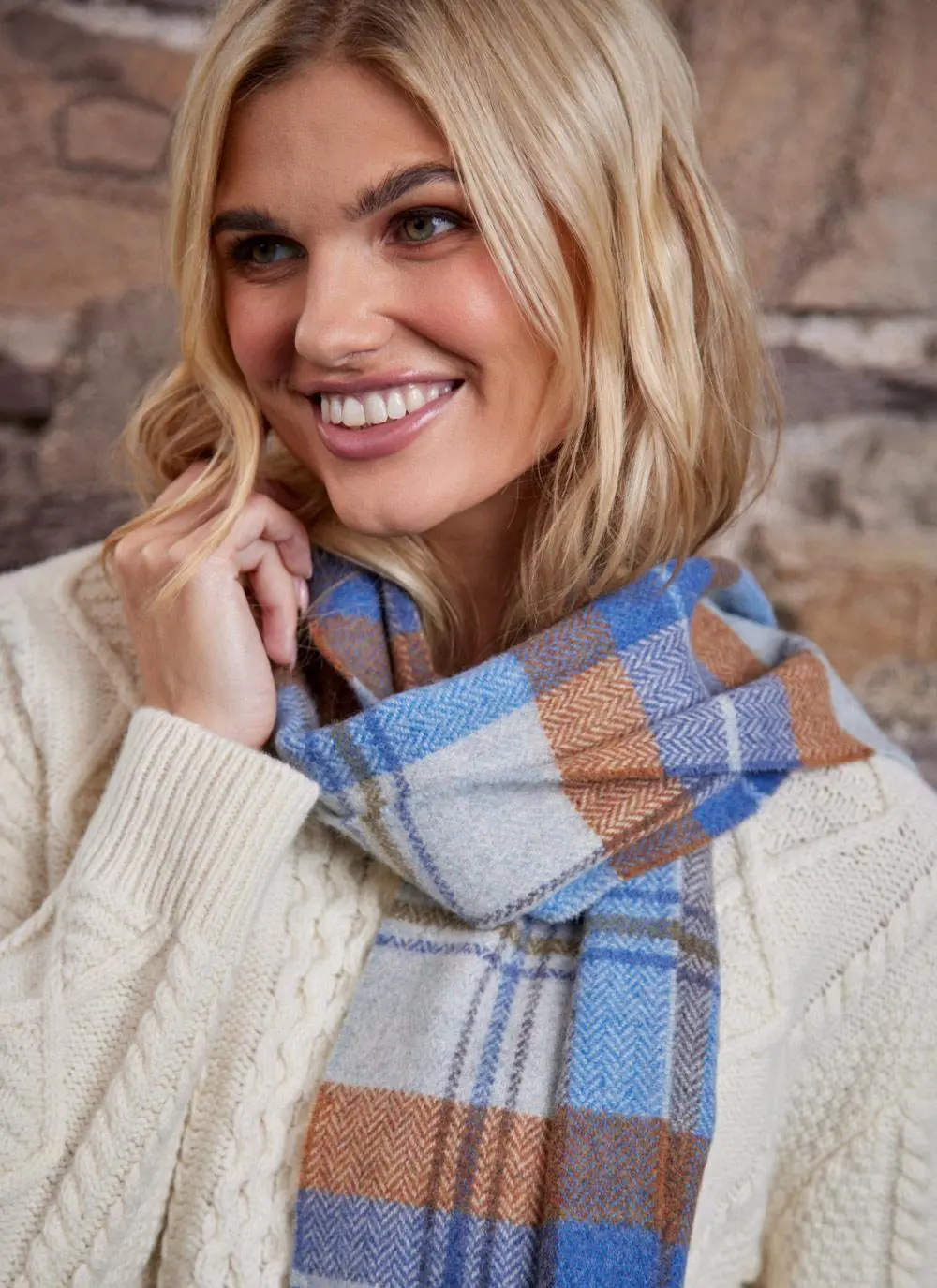 Long Lambswool Fringed Scarf