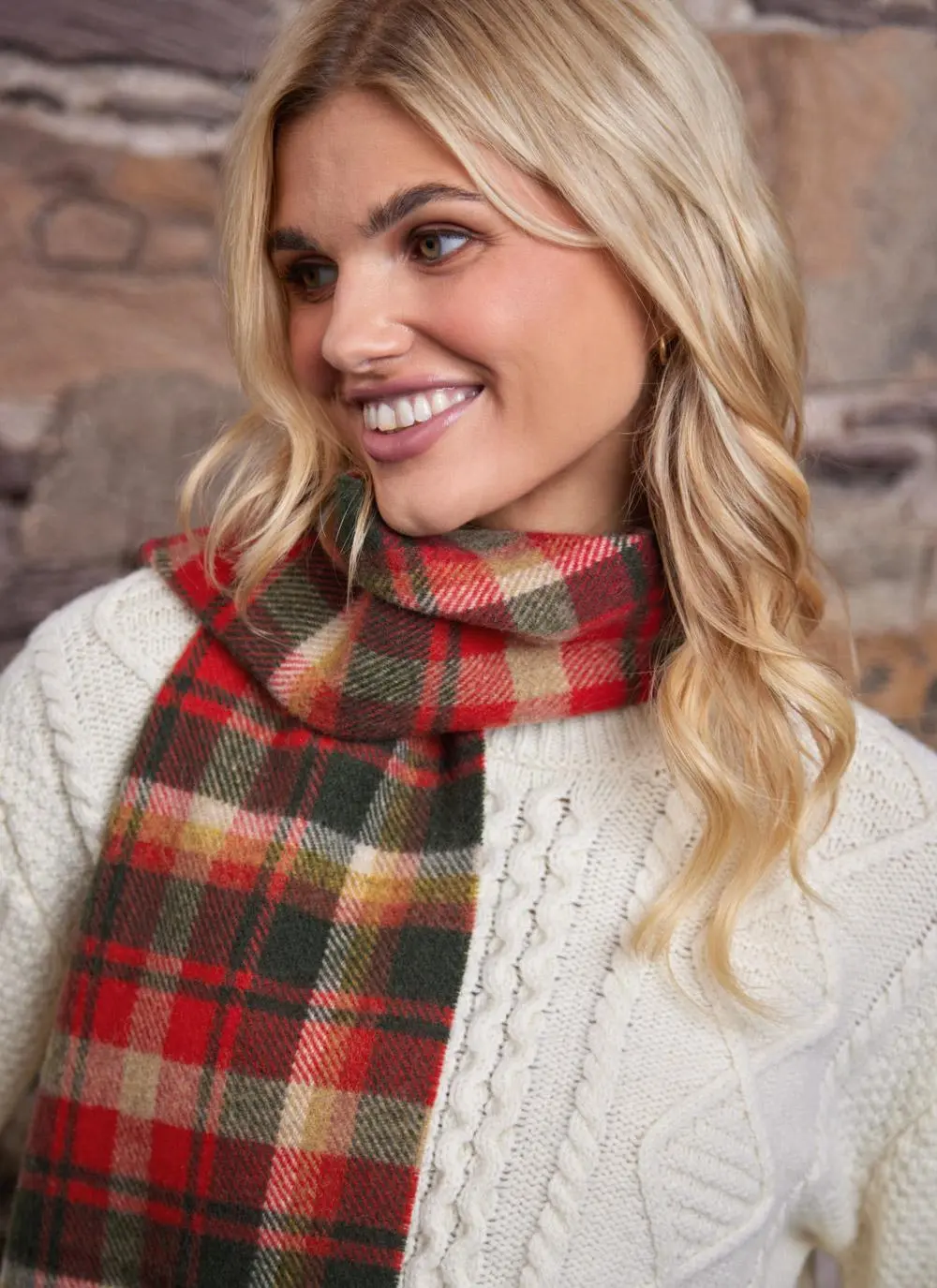 Long Lambswool Fringed Scarf