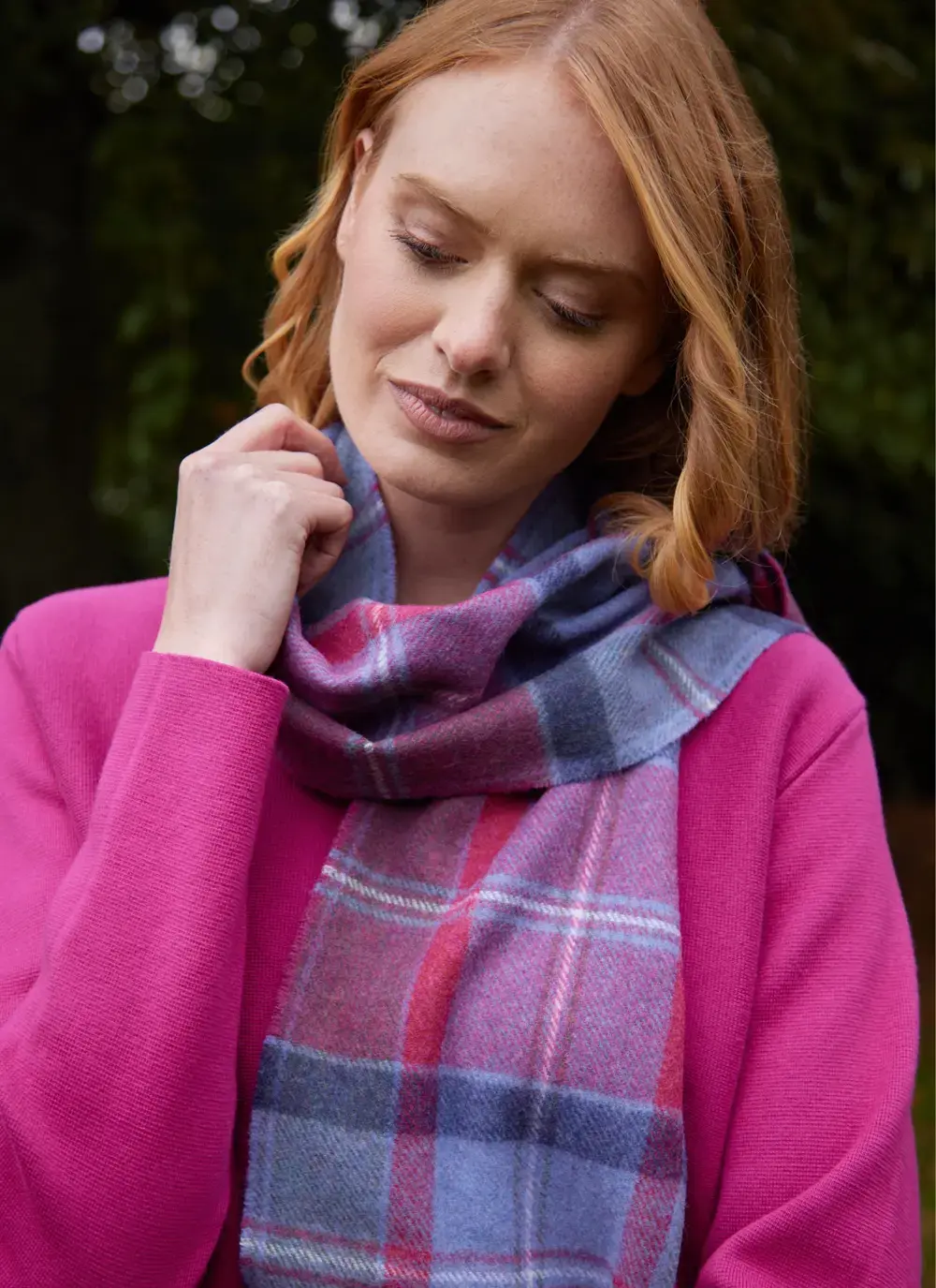Long Lambswool Fringed Scarf