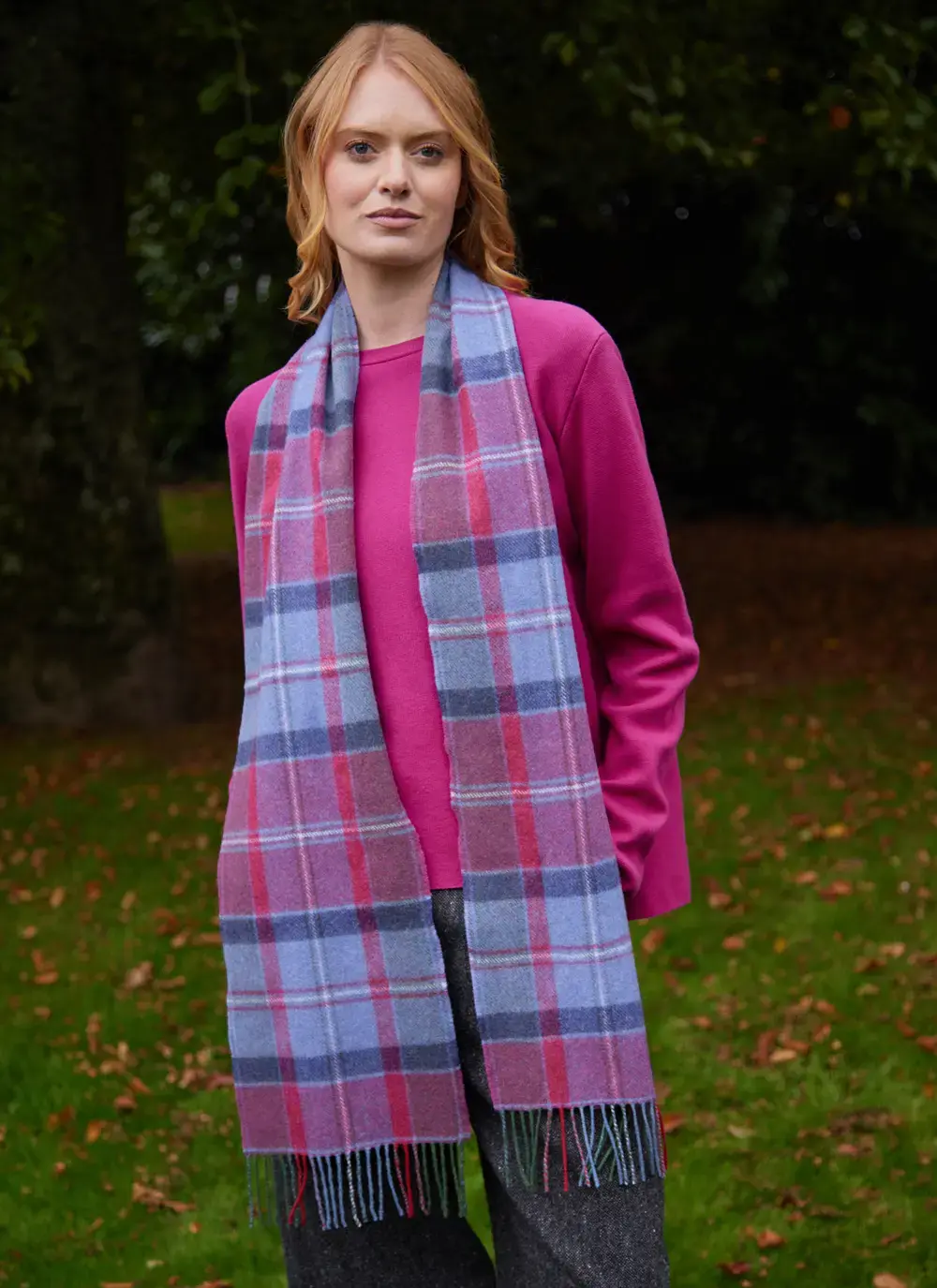 Long Lambswool Fringed Scarf