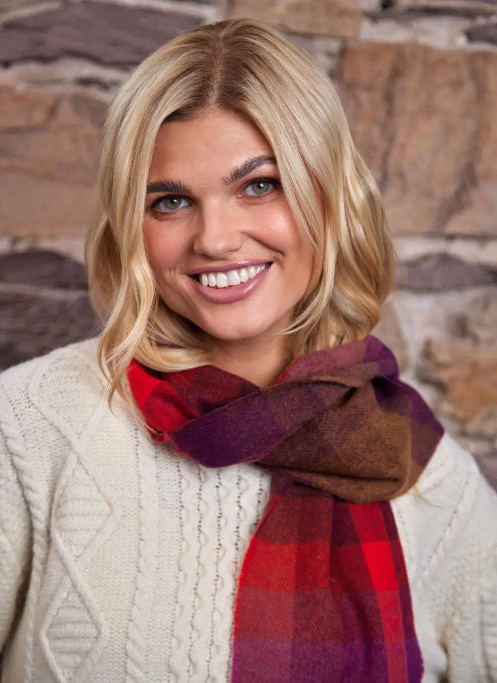 Long Lambswool Fringed Scarf