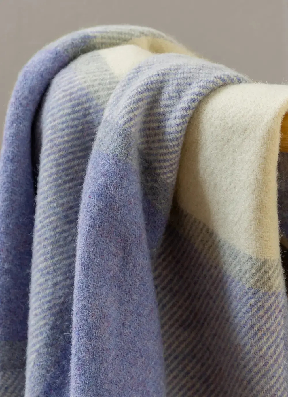Lavender Check Pure New Wool Throw