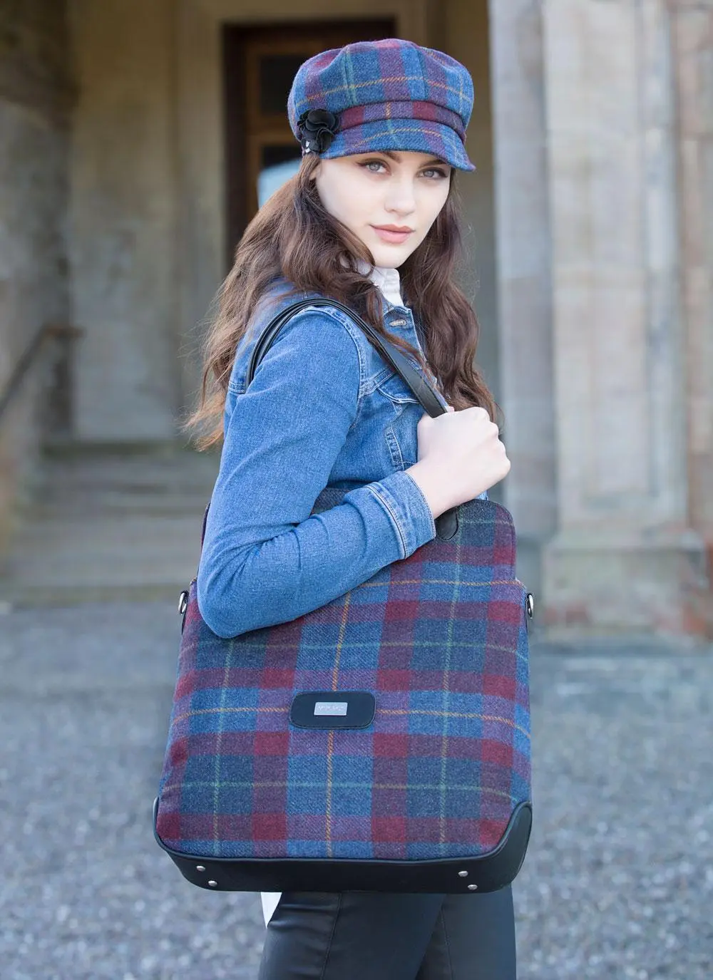 Jessica Handbag Country Plum Tweed