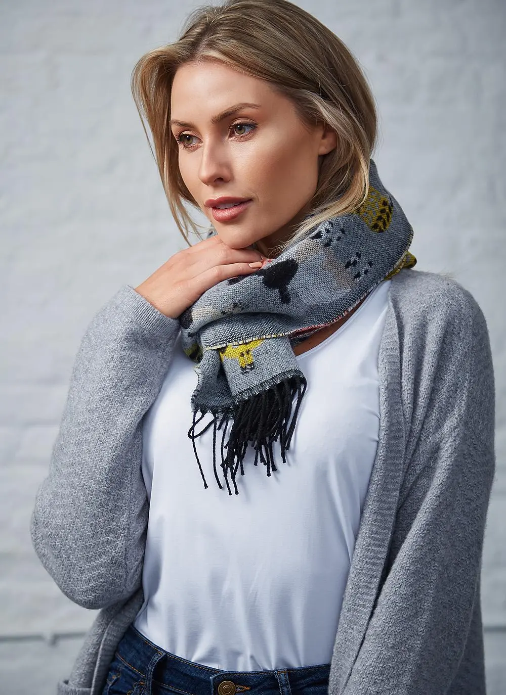 Sheep Fringed Scarf
