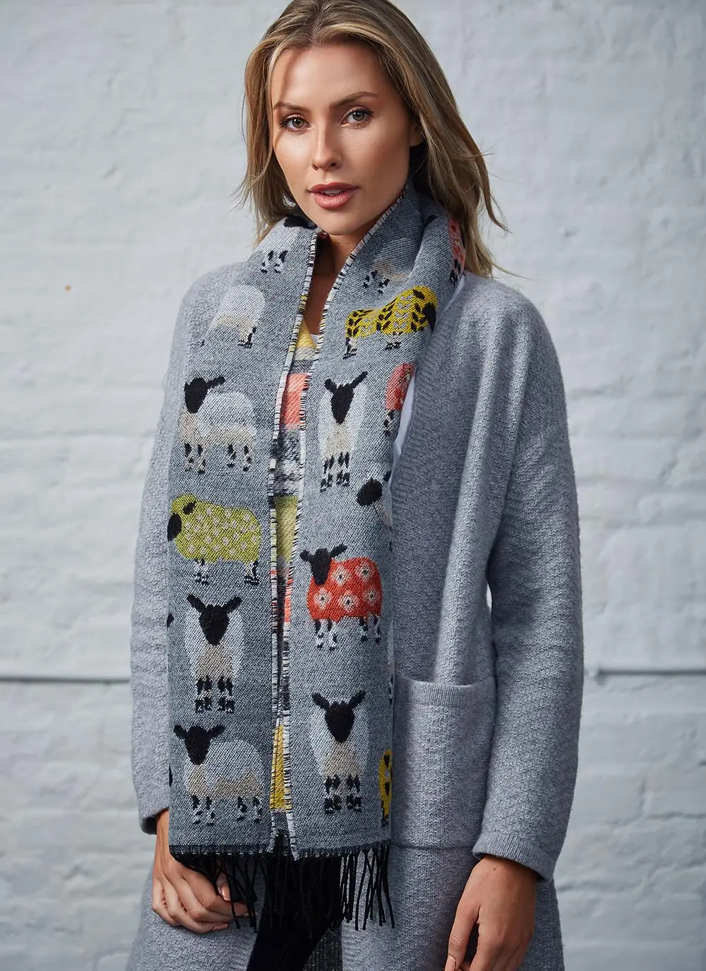 Sheep Fringed Scarf