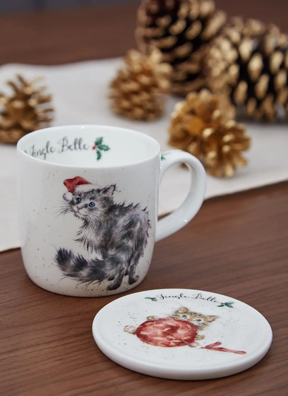 Wrendale Designs Jingle Belle Mug & Coaster Set