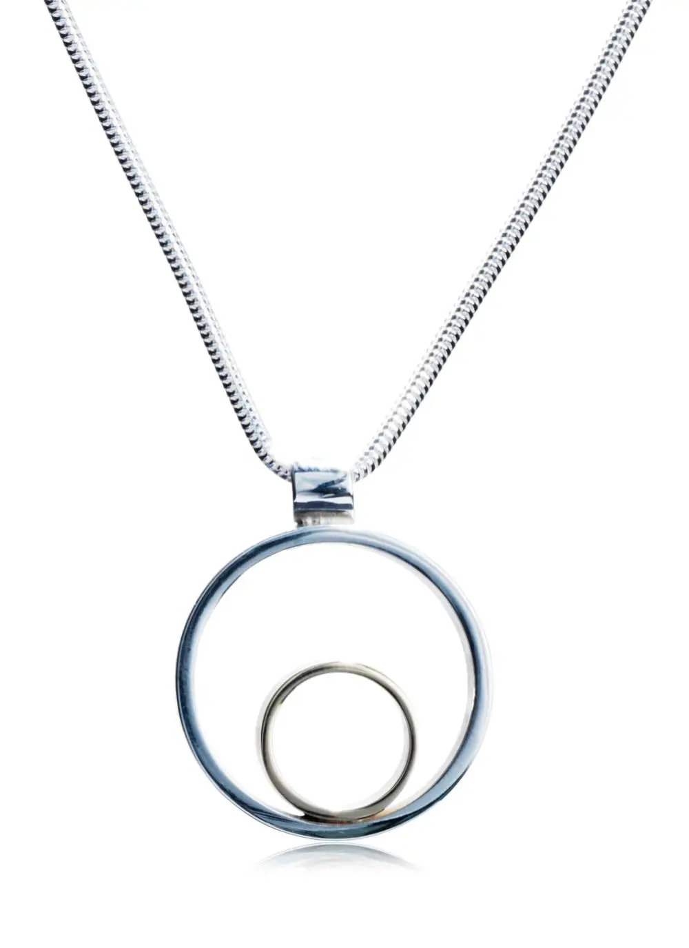 Circles Small Gold and Silver Pendant