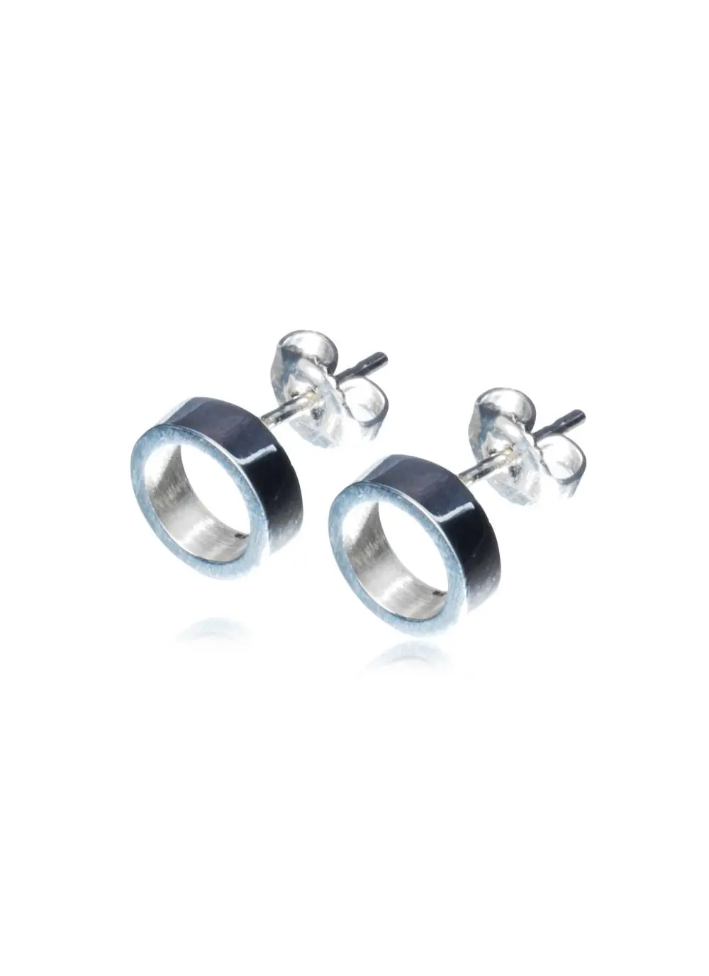 Sterling Silver Circles Stud Earrings