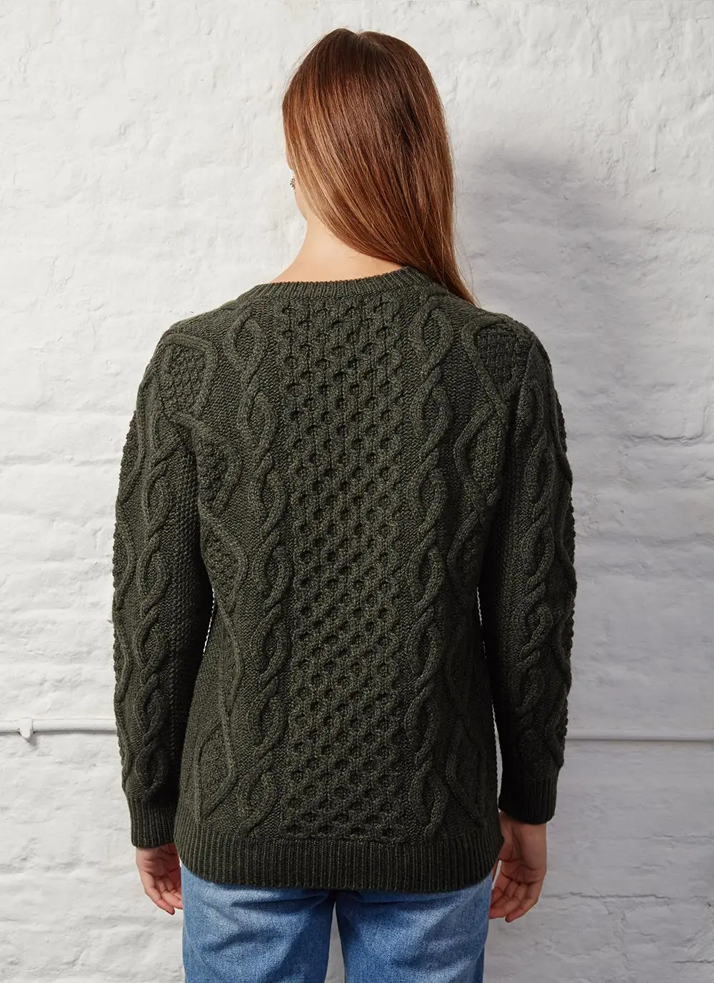 John Crew Neck Aran Sweater