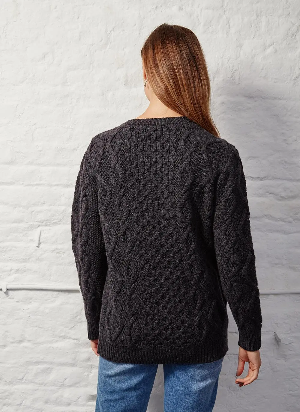 John Crew Neck Aran Sweater