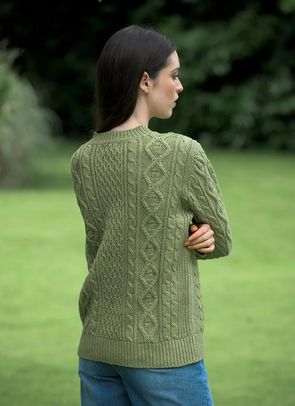 Julia Lambswool & Cotton Aran Sweater