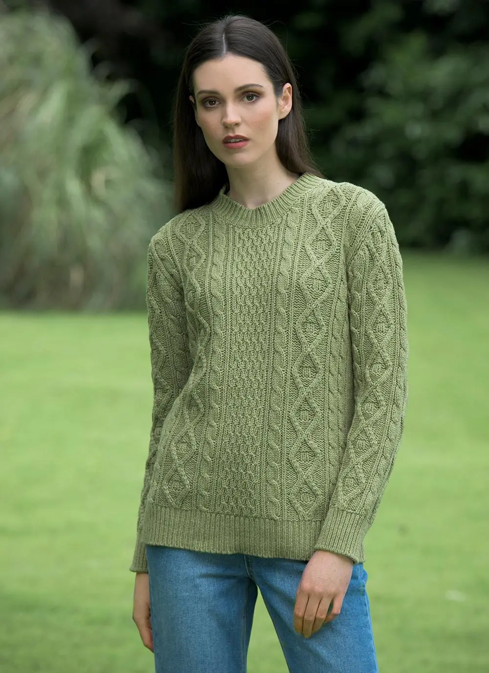 Julia Lambswool & Cotton Aran Sweater