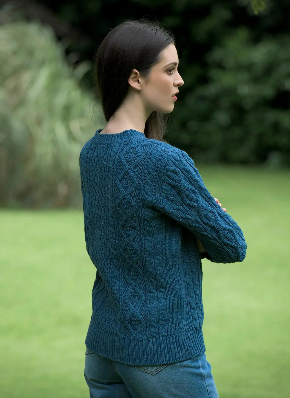 Julia Lambswool & Cotton Aran Sweater