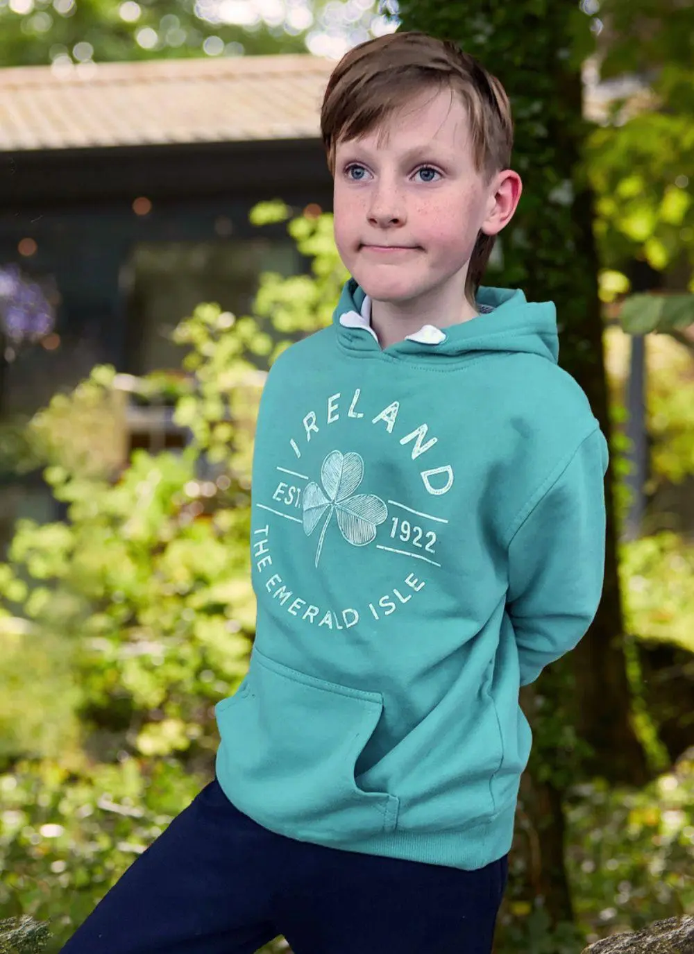 Kids Ireland Est. 1922 Shamrock Hoodie
