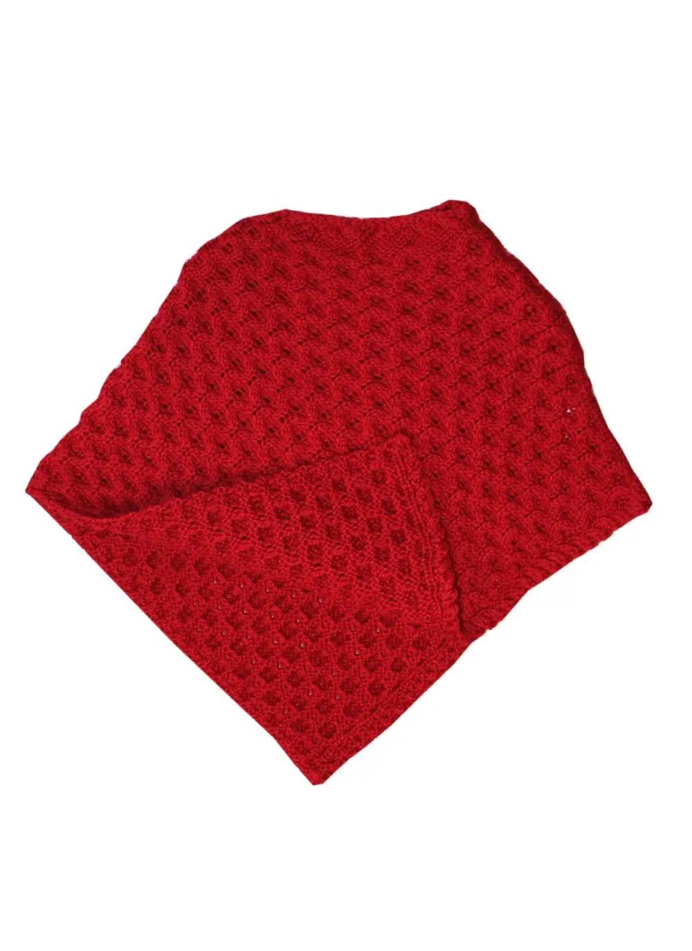 Girls Aran Poncho