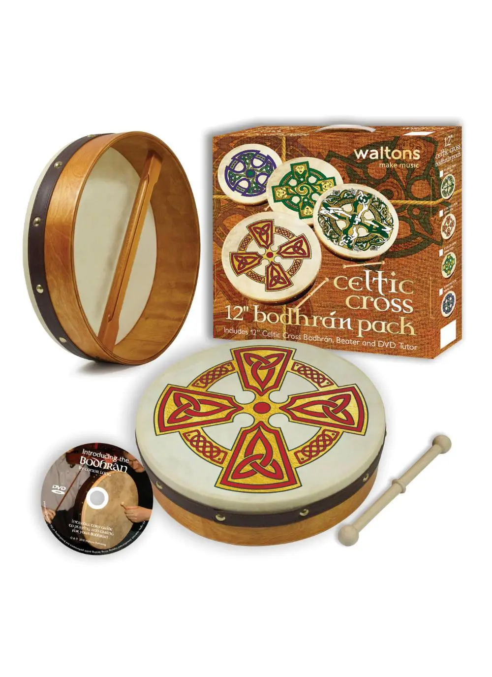 Kilkenny Cross 12'' Bodhran Set