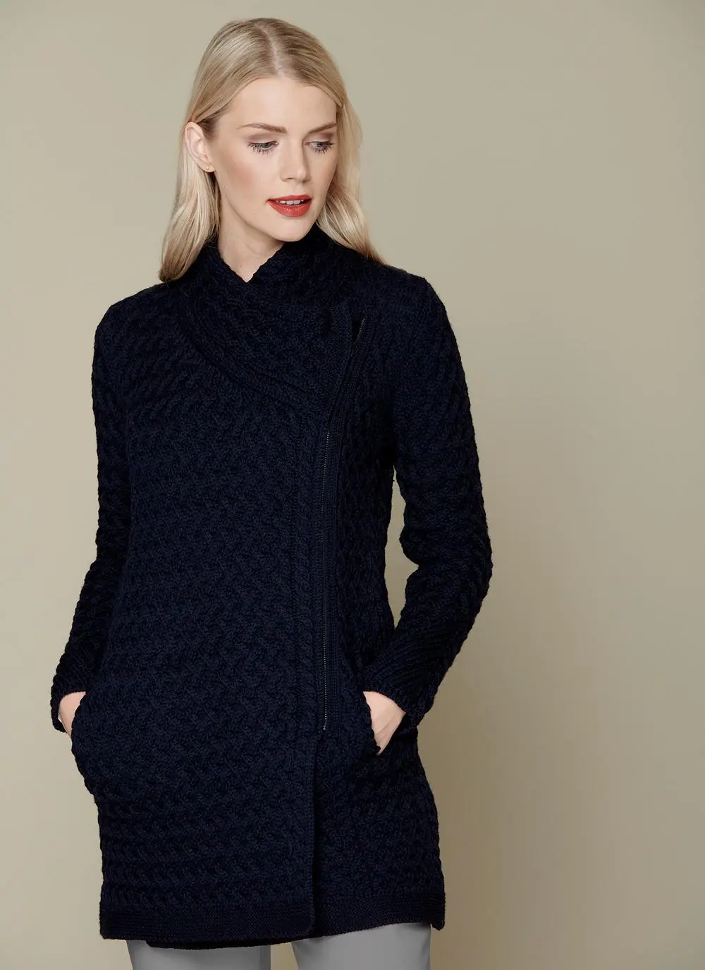 Kinsealy Trellis Wool Biker Coat