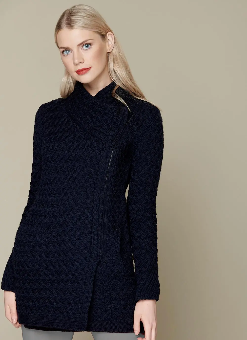 Kinsealy Trellis Wool Biker Coat