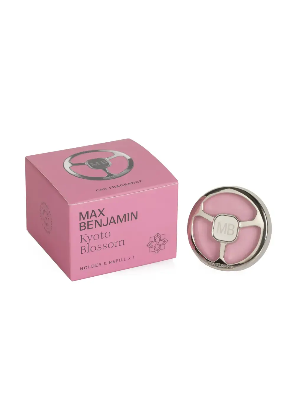 Max Benjamin Kyoto Blossom Car Fragrance Dispenser bergamot, wild rose, and lilac